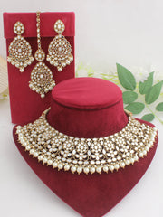 Sumona Necklace Set-White