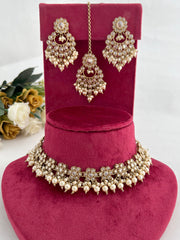 Adaa Necklace Set-Golden