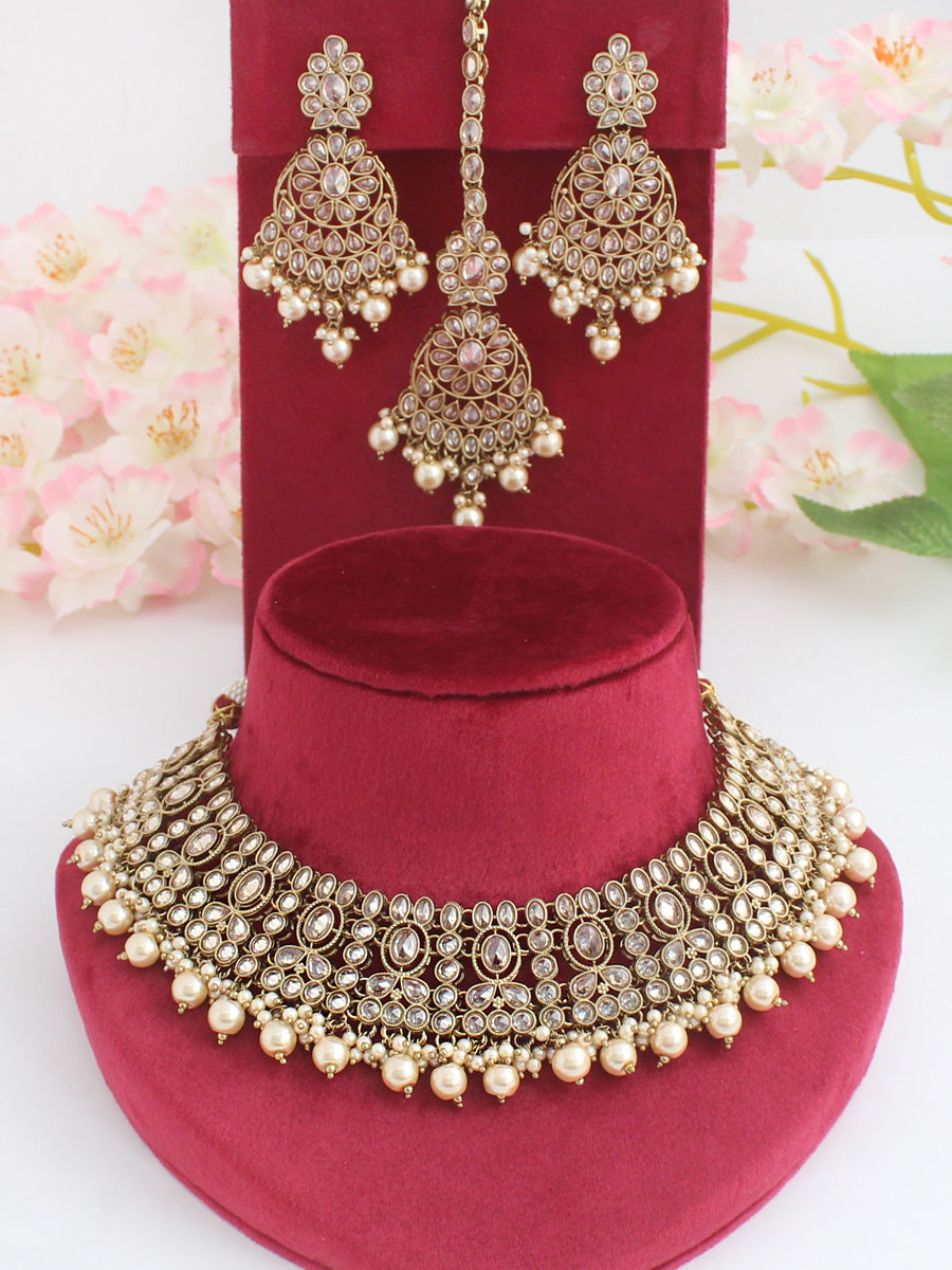 Zabeen Necklace Set-Gold