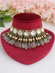 Parineeti Choker Necklace Set-Mint Green