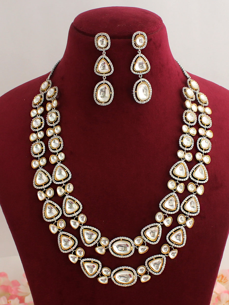 Austria Long Necklace Set-Metallic