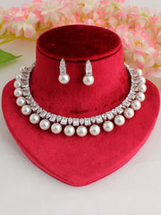 Ileana Necklace Set-Silver