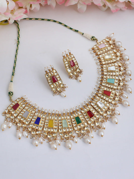 Samiksha Necklace Set-Multicolor