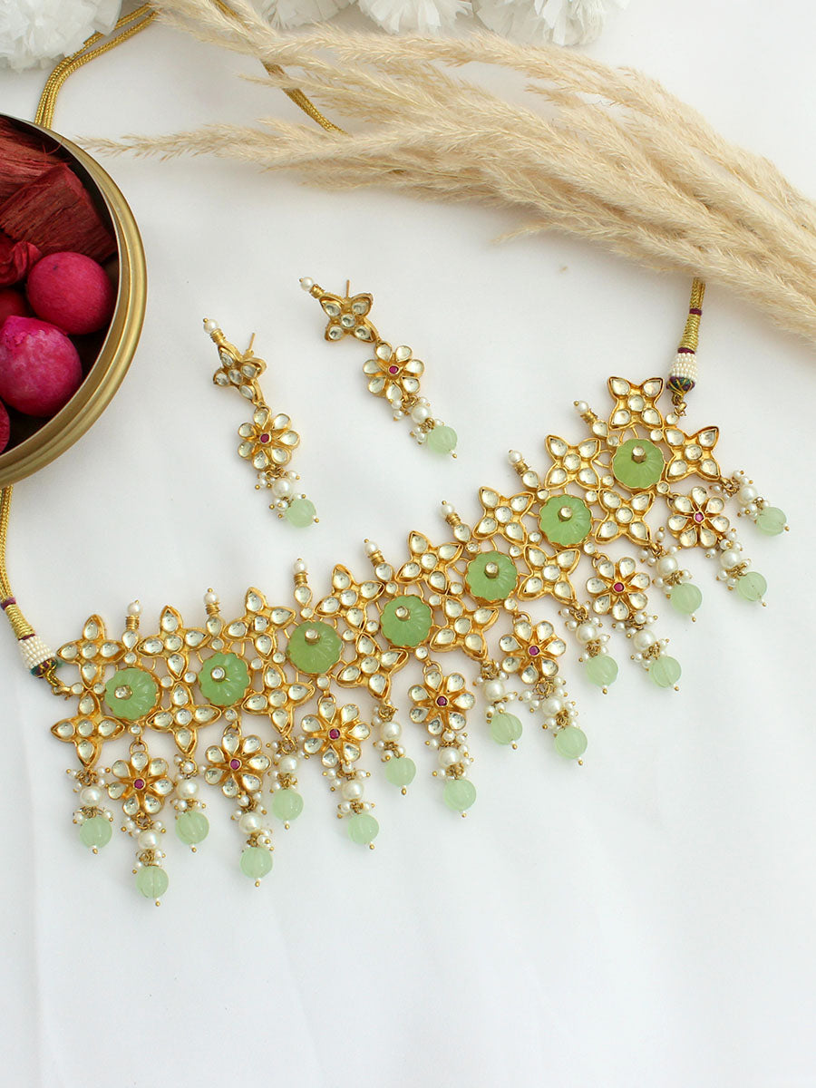 Ashita Necklace Set - Mint Green