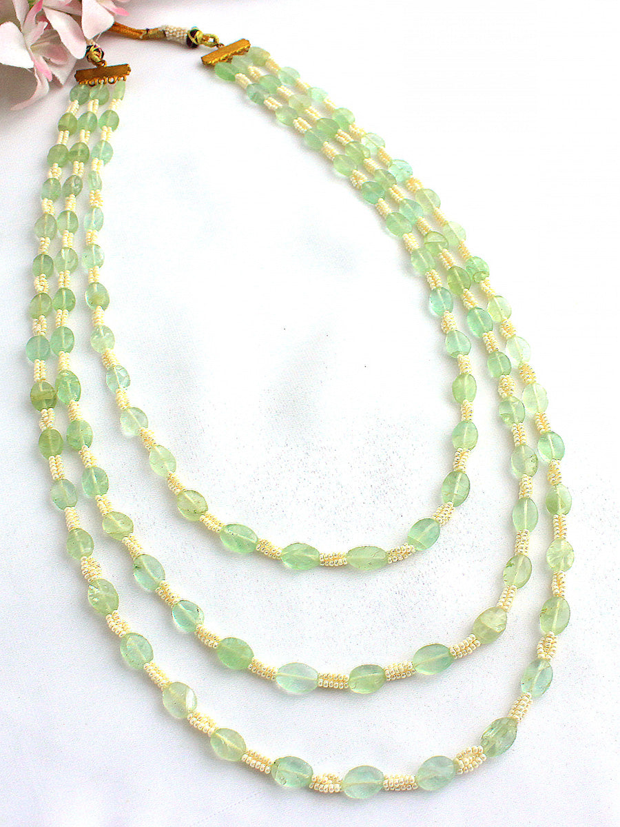 Adira Layered Necklace-Mint Green