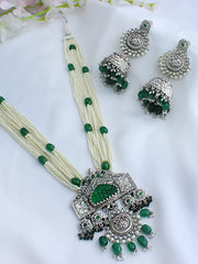 Priyal Necklace Set-Green