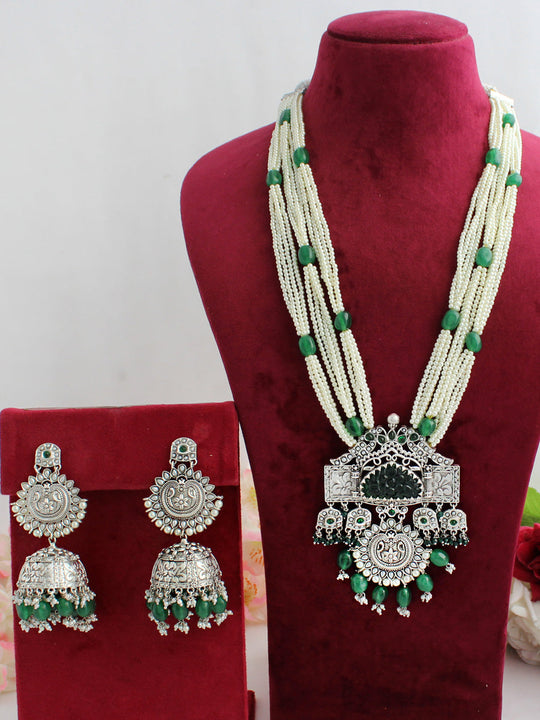 Priyal Necklace Set-Green