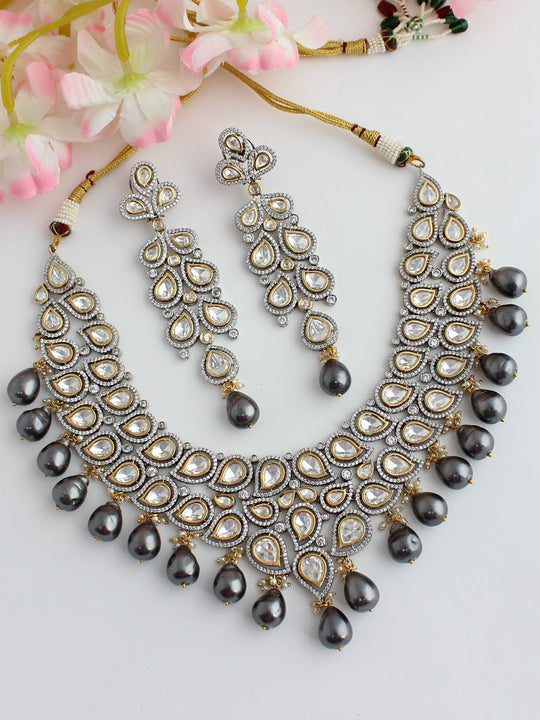 France Necklace Set-Grey