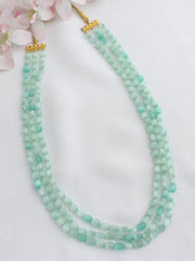 Kartik Layered  Necklace-Mint Green