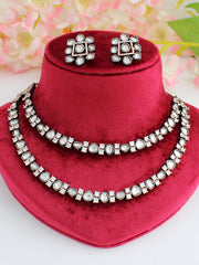 Shayna Layered Necklace Set=Metallic