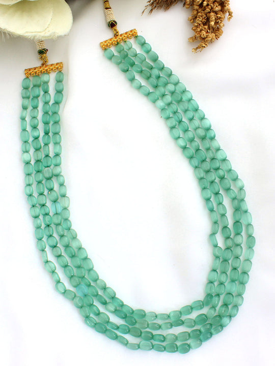 Sia Layered Necklace-Mint Green