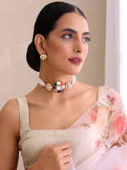 Patiala Choker Necklace Set-Multicolor