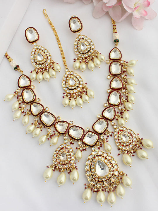 Virika Necklace Set  - White