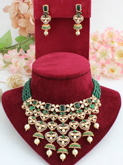 Medha Choker Necklace Set-Green