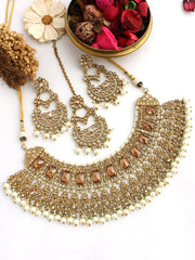 Devina Necklace Set-Golden