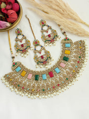 Devina Necklace Set-Multicolor