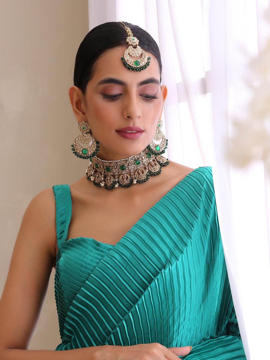 Mansi Necklace Set-Green