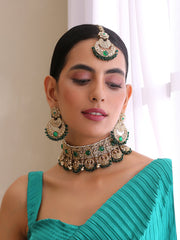 Mansi Necklace Set-Green