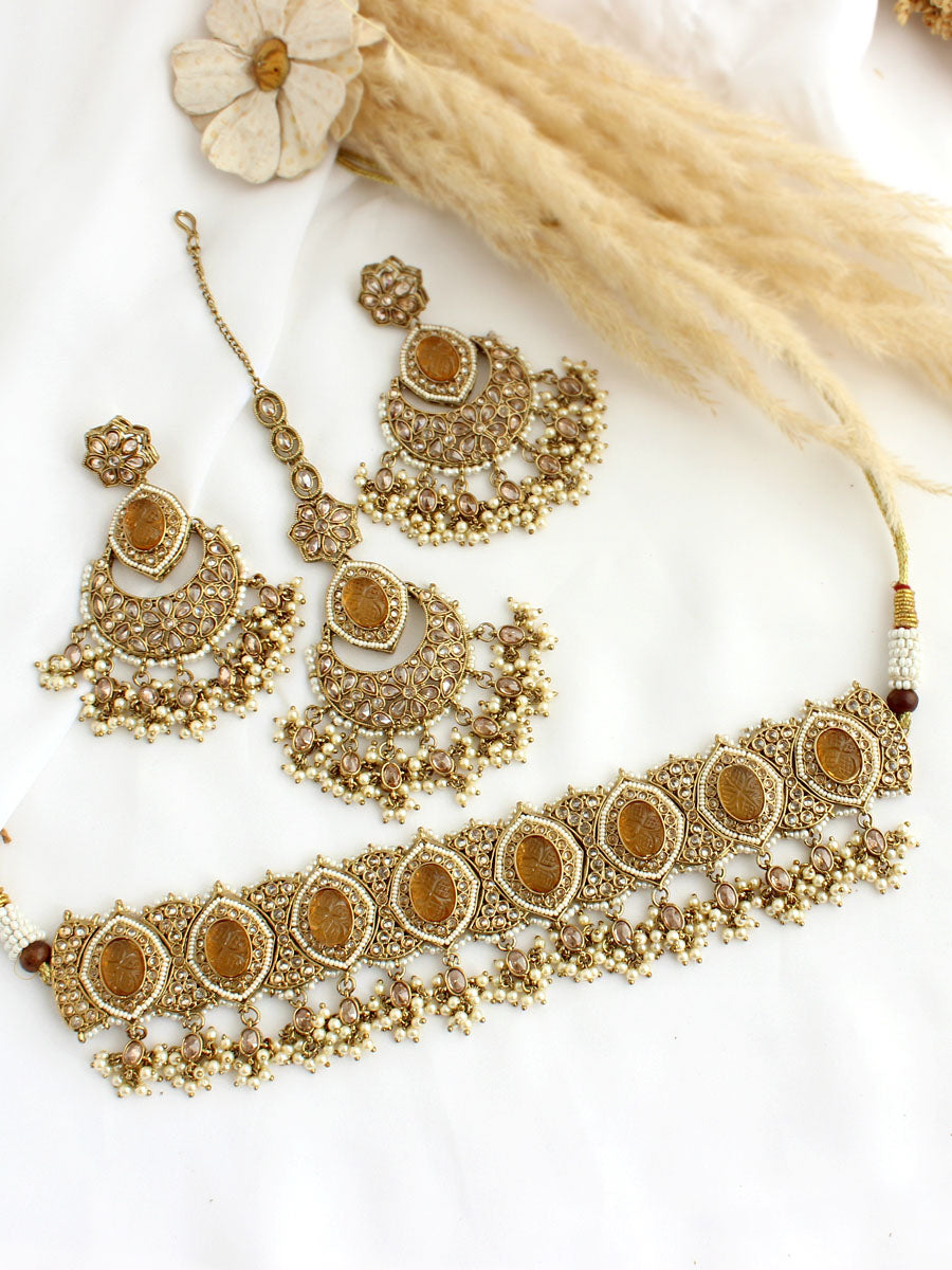 Ezzah Necklace Set-gold