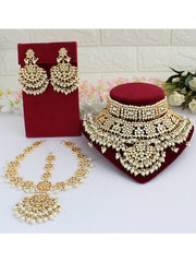 Dishani Necklace Set with Sheeshphool-Pearl