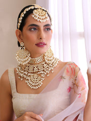 Dishani Necklace Set with Sheeshphool-Pearl