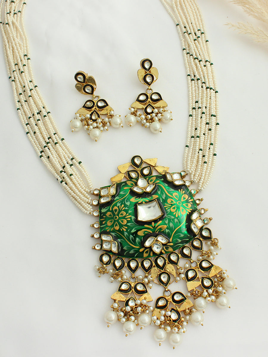 Vidisha Necklace Set - Green