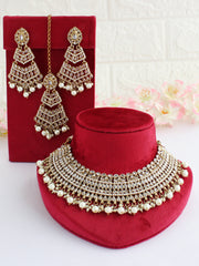 Megha Necklace Set-White