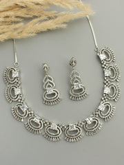 Roshael Necklace Set-Silver