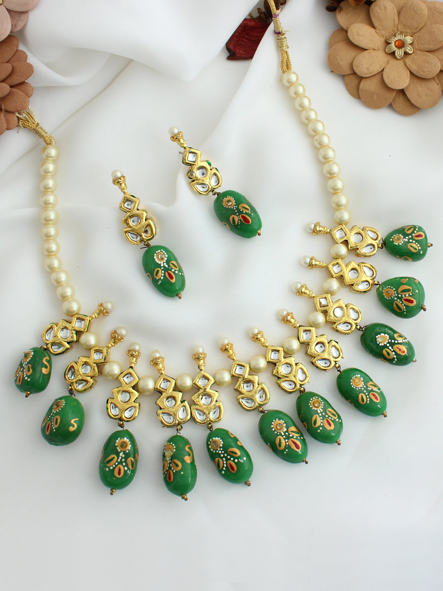 Avanti Necklace Set-Green