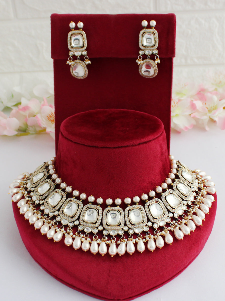 Karachi Necklace Set-Metallic