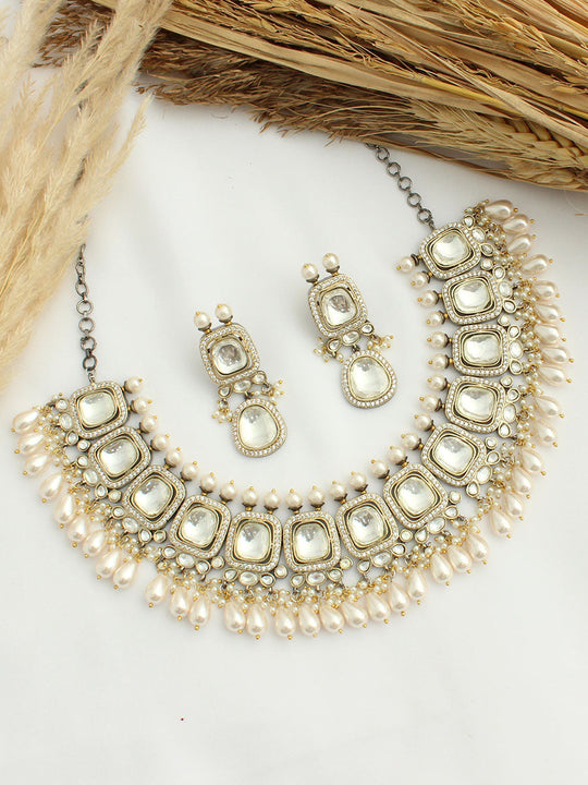 Karachi Necklace Set-Metallic