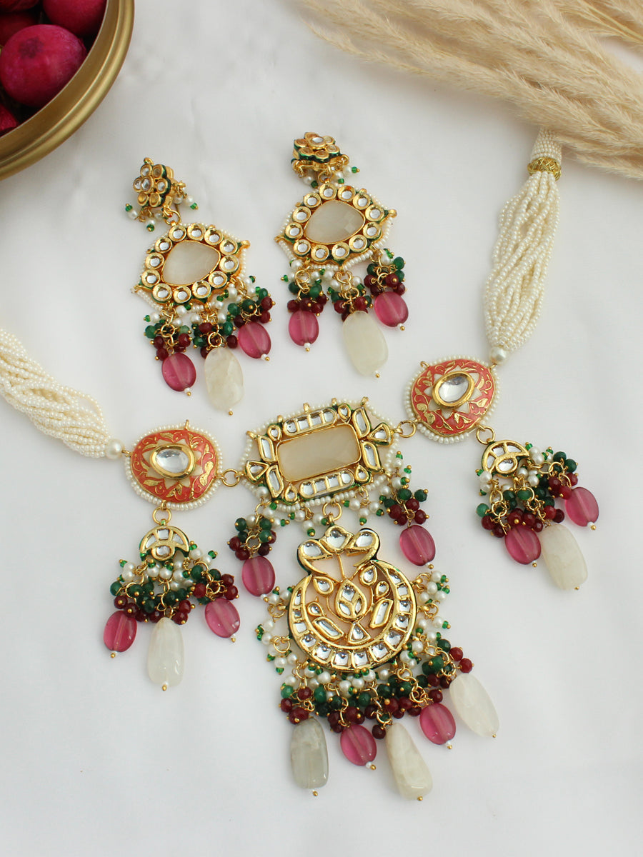 Sanjita Necklace Set - Ivory