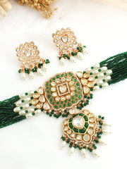 Darjeeling Choker Necklace Set-Green