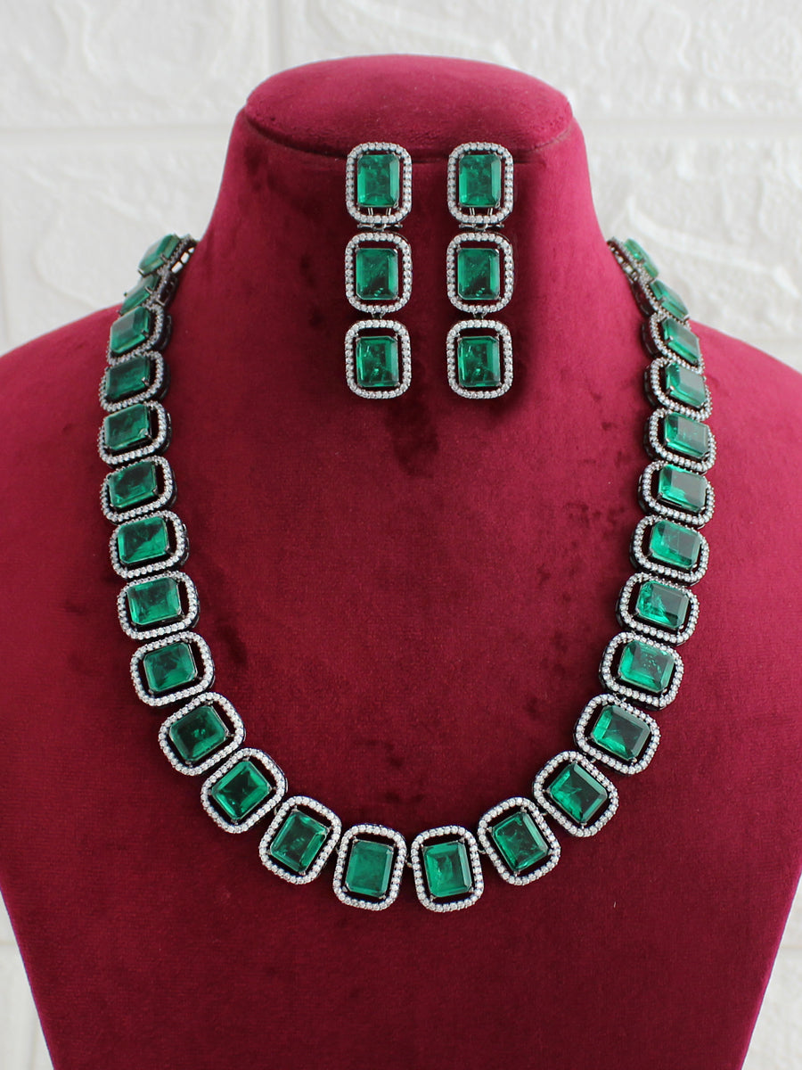 Mia Necklace Set-Green