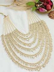 Mirpur 7 Layered Necklace-White