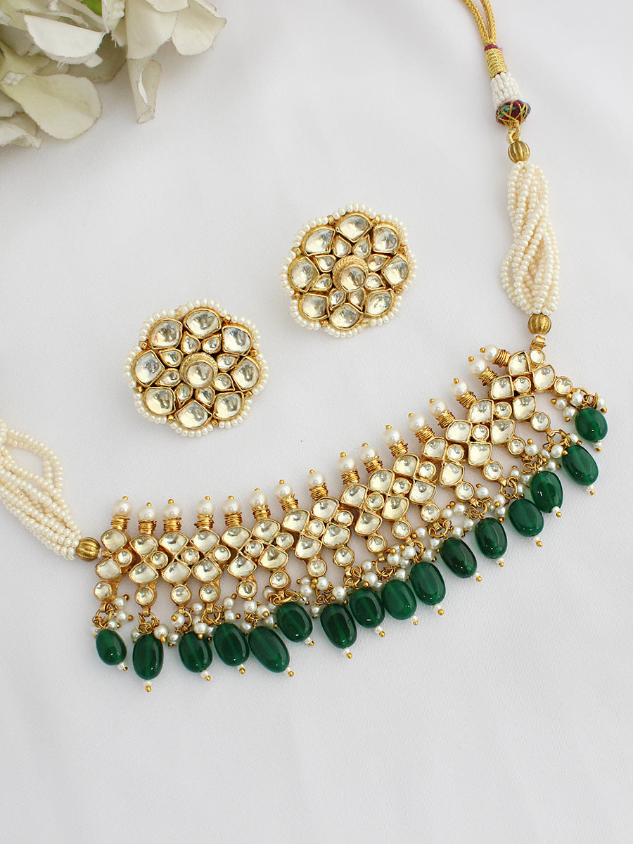 Ashima Necklace Set-Green