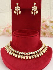 Parul Necklace Set-pearl