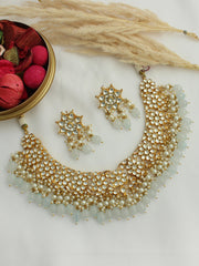 Himani Necklace Set-Light Grey