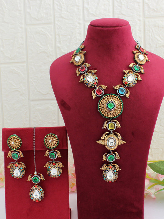 Niloufer Necklace Set-Multicolor