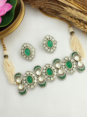 Isha Choker Necklace Set - Green