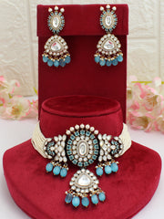 Mrigna Necklace Set-Aqua