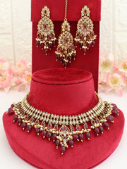 Shiza Necklace Set-Purple