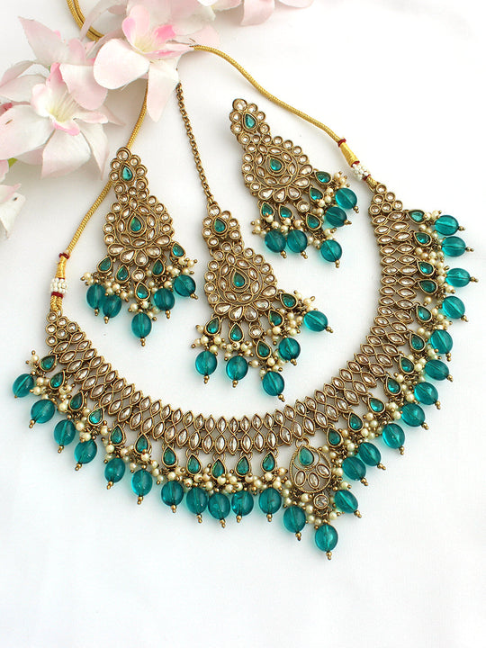 Shiza Necklace Set-Sea Green