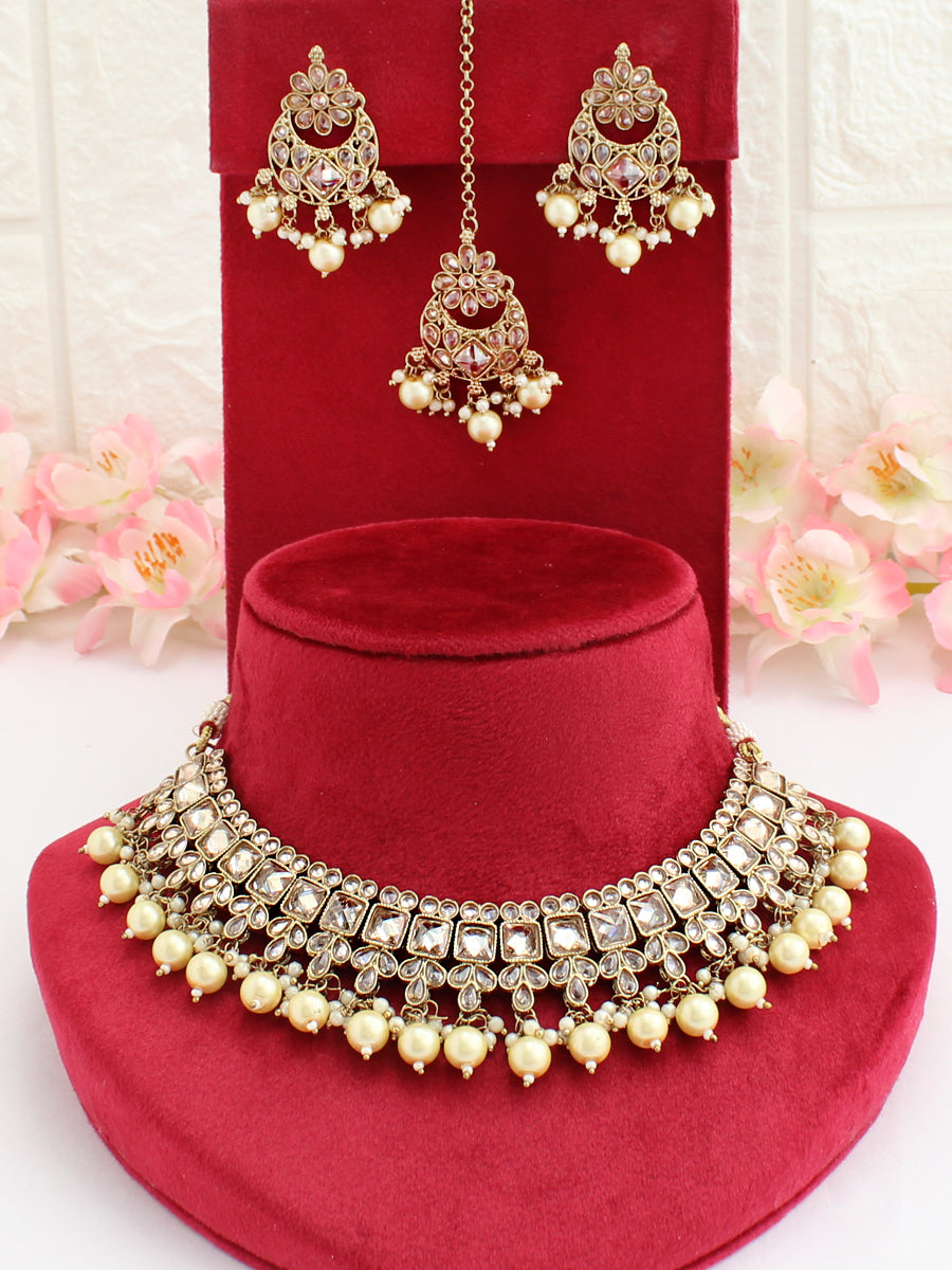 Ritika Necklace Set - Gold