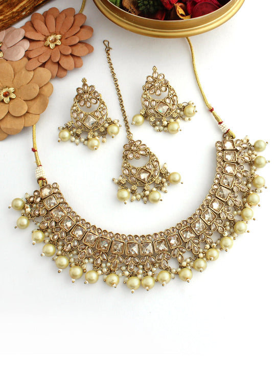 Ritika Necklace Set - Gold