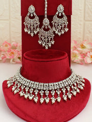 Roshini Necklace Set-White