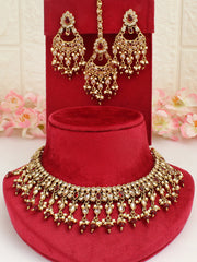 Roshini Necklace Set-maroon