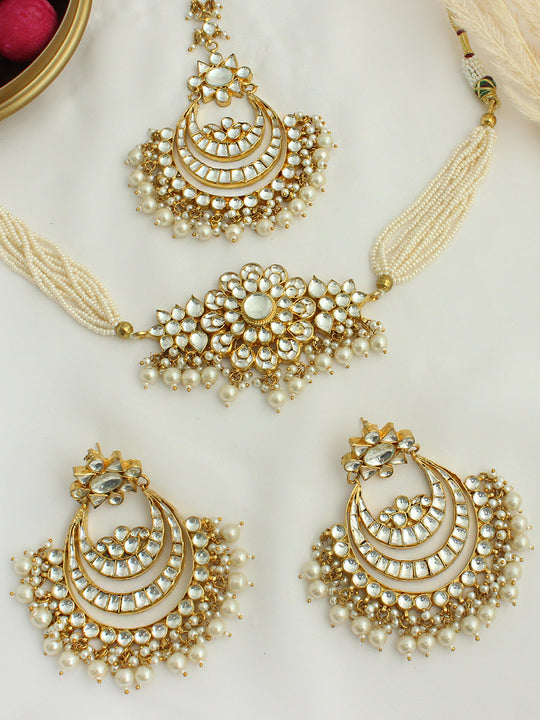 Ajisha Necklace Set - White