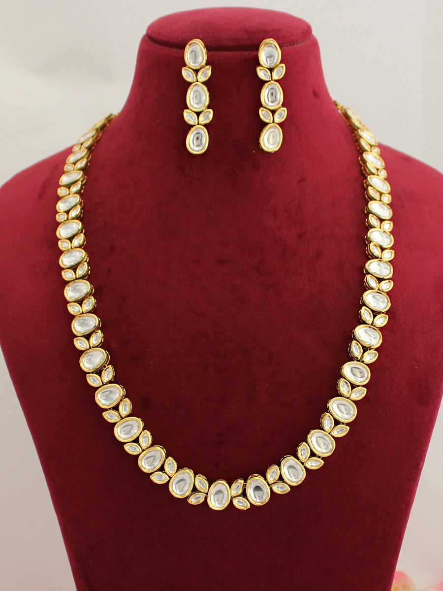 Trisha Long Necklace Set-white