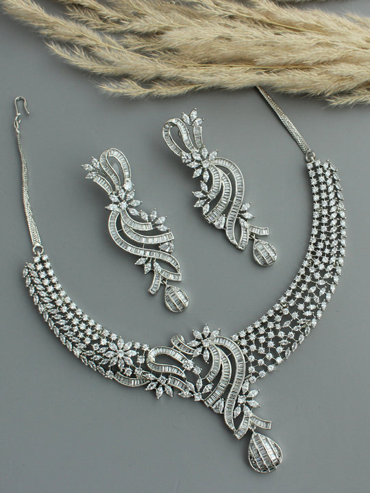 Mariah Necklace Set-Silver